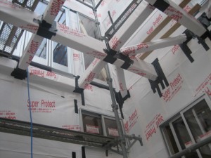 滋賀県 大津市 一級建築士事務所 おしゃれでモダン 注文住宅 工事中 外壁工事