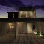 京都市北区,二世帯・和モダンの家,一級建築士事務所｜３台駐車可能なビルトインガレージ、勾配天井、ルーフテラスのあるデザイナーズ注文住宅