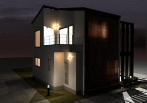 京都府舞鶴市に吹抜けのあるシンプルモダン注文住宅プラン!デザインファーストのご提案!