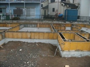 埼玉県朝霞市の注文住宅 基礎工事 基礎ベースが完了 基礎立ち上がり