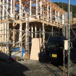 注文住宅 モダン住宅 工事中 工事写真
