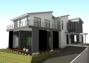 工事中の注文住宅を新しくアップしました。　京都市山科区のモダン住宅　理想の注文住宅をつくる