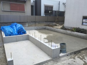 京都府八幡市のガレージハウス 基礎工事を完了しました!!