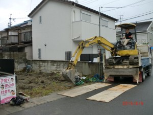滋賀県大津市の注文住宅・工事中、基礎掘削
