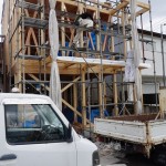 滋賀県 大津市 膳所 シンプルモダン住宅 狭小住宅 工事中