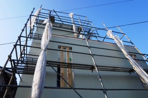 滋賀県大津市の木造3階建て注文住宅・工事中!