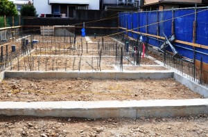 京都市北区|鉄筋コンクリート打ちっぱなし注文住宅|RC造|基礎工事|コンクリート打設、土埋戻し