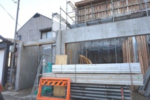 京都市北区の鉄筋コンクリート(RC造)打ちっぱなし注文住宅!工事中!型枠工事・鉄筋工事