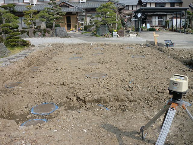 滋賀県長浜市の和風モダン注文住宅! 着工 地盤柱状改良を行いました