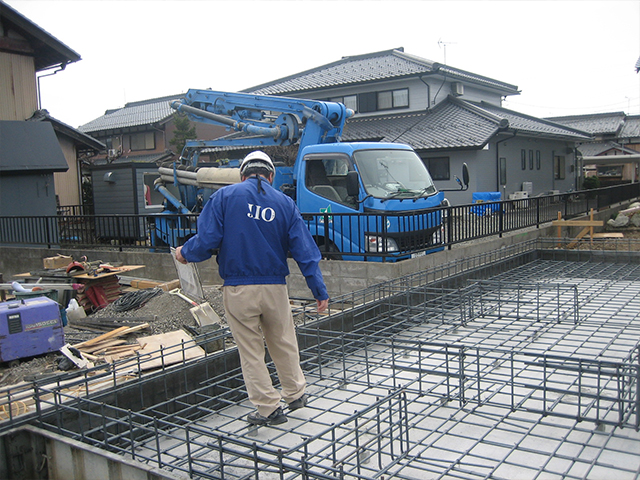 滋賀県長浜市の和風モダン住宅工事中　配筋検査を行いました