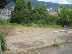 京都市伏見区の土地造成工事中　整地着工！