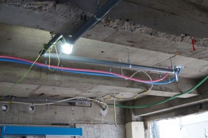 京都市下京区の改修工事 - 1階 天井 ー