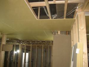 京都市下京区の改修工事 - 1階歯科・3階子供部屋 (耐火ボード施工) -
