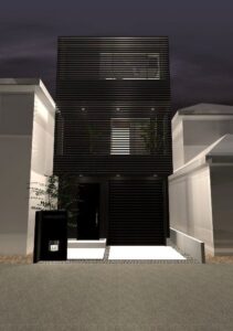 スタイリッシュな木造3階建・インナーガレージのある近未来的和モダンな家・坪単価40万からの注文住