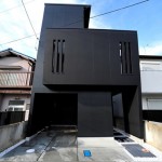 注文住宅 モダン住宅 滋賀県 大津市 膳所 一級建築士事務所 狭小住宅 モダン住宅 デザイナーズ住宅 黒い外壁の家 ガレージハウス