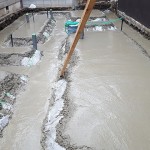 京都府 京都市 右京区 西京極 注文住宅 モダン 狭小住宅 基礎工事 捨てコンクリート 墨出し