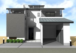 デザインファースト一級建築事務所,工務店の注文住宅 モダン住宅!京都市東山区の和風モダン住宅プラン!