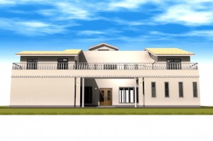 滋賀県大津市のモダンなパティオのある洋風注文住宅プラン!