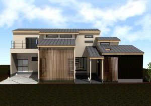 京都府京田辺市に茶室のある和モダン住宅プラン!注文住宅 モダン住宅,デザインファースト一級建築事務所,工務店の高級住宅!