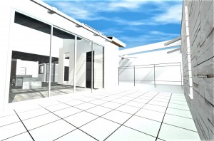 京都市北区の和モダン注文住宅・プラン修正、インナーバルコニーを南側に!