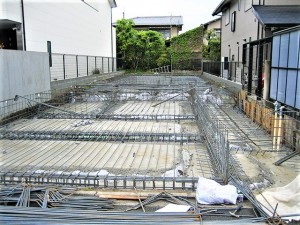 基礎工事|基礎配筋,鉄筋組立|京都市北区の注文住宅