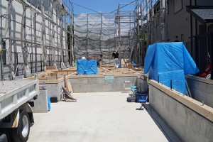 京都市,北区,紫竹,注文住宅,工事中,土台,ピン工法,京都,滋賀,モダン住宅,デザイナーズ住宅,一級建築士事務所