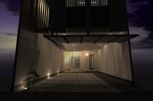 計画中・木造社屋、狭小間口の敷地