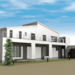 滋賀県東近江市のモダン住宅の外観