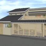 冠木門のある家の外観