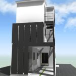 狭小住宅の外観