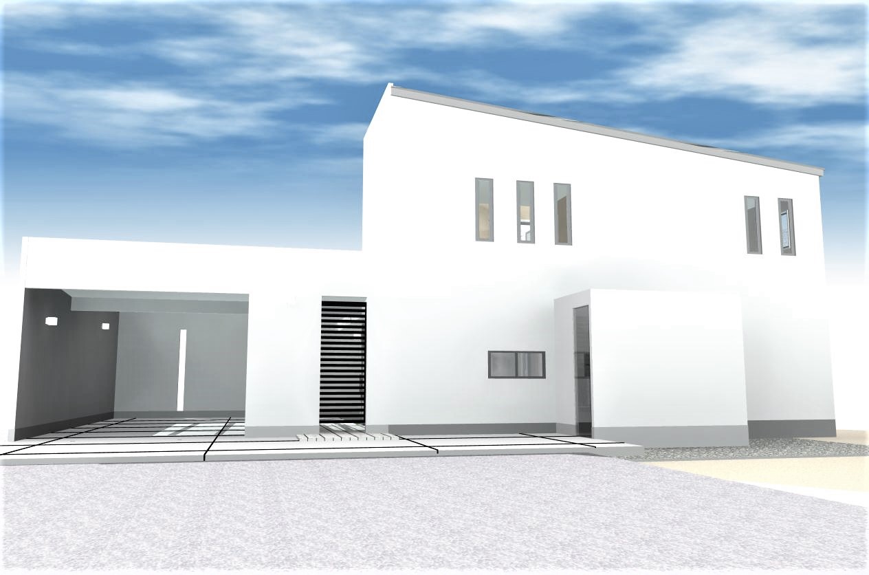 滋賀県愛知郡の2台駐車可能なガレージハウス