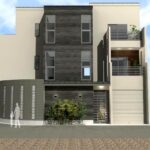 外壁には天然石ナチュラルロブソンを使った注文住宅