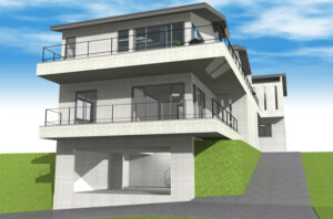 コンクリート打ちっぱなしの外観