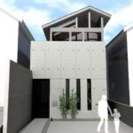 コンクリート打ち放しの注文住宅