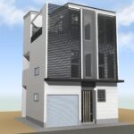 狭小住宅のある外観