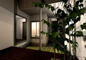 注文住宅の中庭