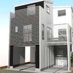 熱帯魚の水槽ある家の外観