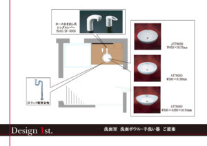 洗面室・洗面ボウル・手洗い器の特注ご提案