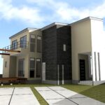 天然石を使用したモダンな外観の注文住宅