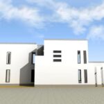 白い外観のリゾートモダン