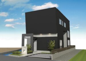 シンプルモダンな斜め壁の注文住宅プラン！デザインファーストのご提案！
