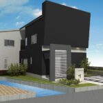 注文住宅の黒い外観