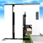 外観はシンプルに、プライバシーも確保