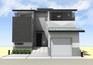 京都市東山区にルーフバルコニーのある和風モダン注文住宅プラン!