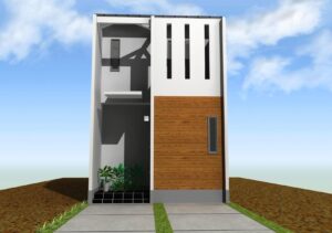 無垢の木板張りのナチュラルな外観１