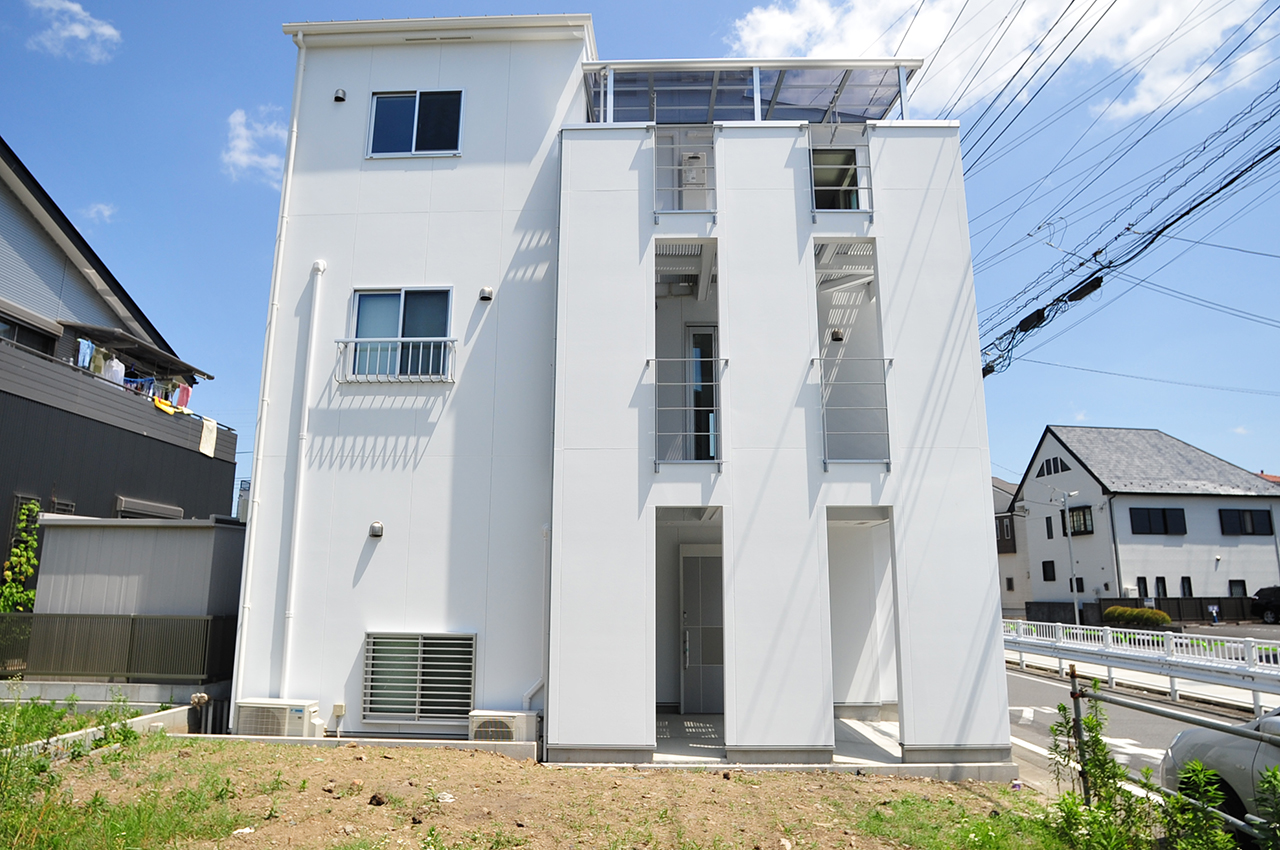 埼玉県川口市鳩ヶ谷こだわりいっぱいの狭小住宅・和モダンの家外観