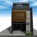 京都市中京区の和モダン狭小住宅