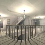 洋風の豪邸、2階吹抜けホール