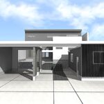 敷地120坪・1.2mの高低差のある敷地にビルトインガレージ2台・住居部と事務所2