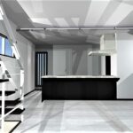 狭小地に狭小住宅・無垢フローリング・リビングテラス